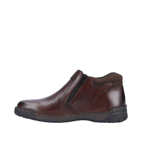 Ghete casual, barbati, RIEKER, TEX ANTISTRESS, B0392-25 maro, piele naturala